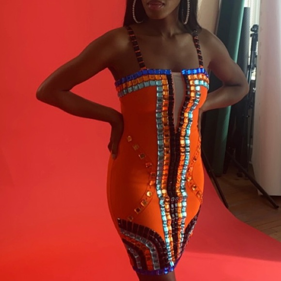 Women’s jewel encrusted midi dress! - Picture 6 of 16